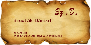 Szedlák Dániel névjegykártya