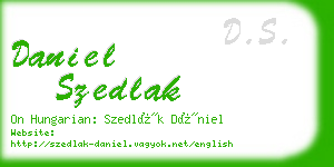 daniel szedlak business card